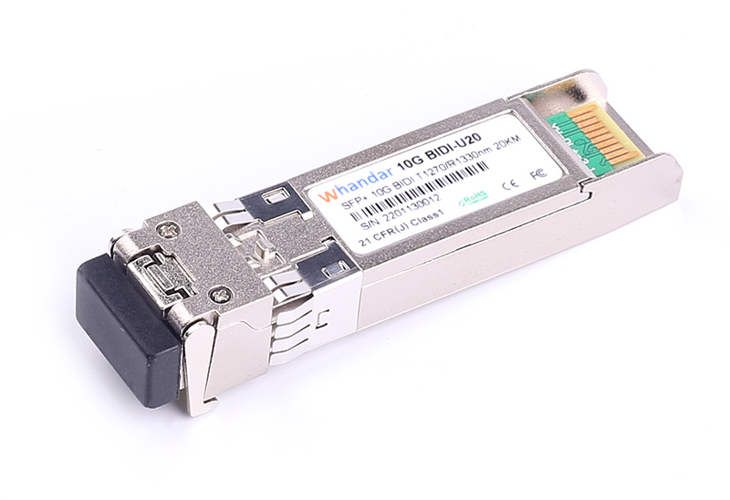 SFP-10G-BIDI-20U 10G SFP+ BIDI TX1270nm/RX1330nm 20km LC SMF Fiber Optic Transceiver