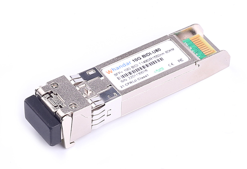 SFP-10G-BIDI-80U 10G SFP+ BIDI TX1490nm/RX1550nm 80km LC SMF DDM Fiber Optical Transceiver