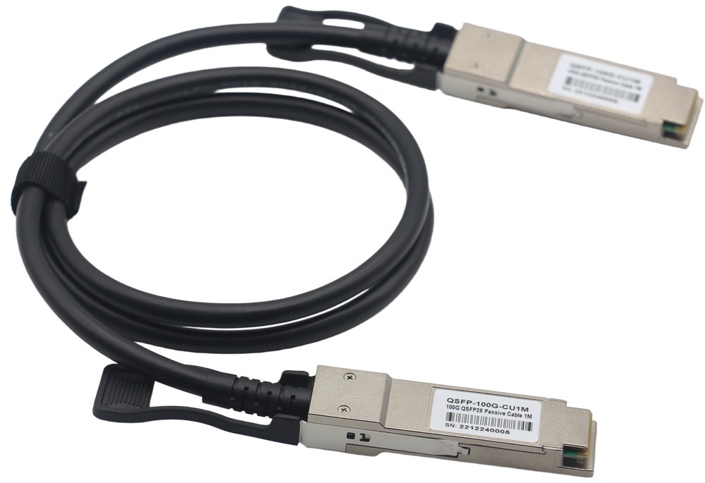QSFP28-100G-DAC 100G QSFP28 Direct Attach Cable, Passive, Twinax Copper