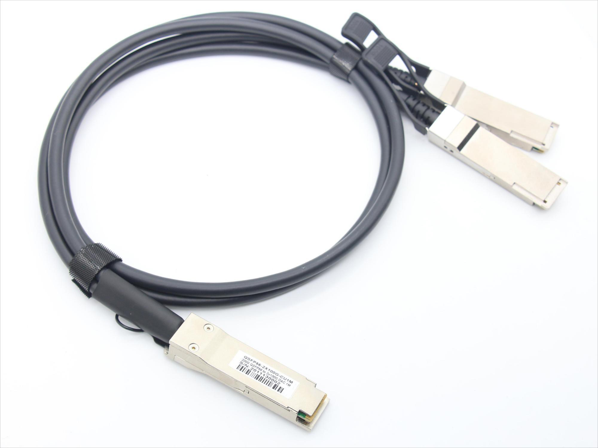 200G QSFP56 to 2x100GBASE QSFP56 Breakout Direct Attach Cable, Up to 3M, Passive, Twinax Copper