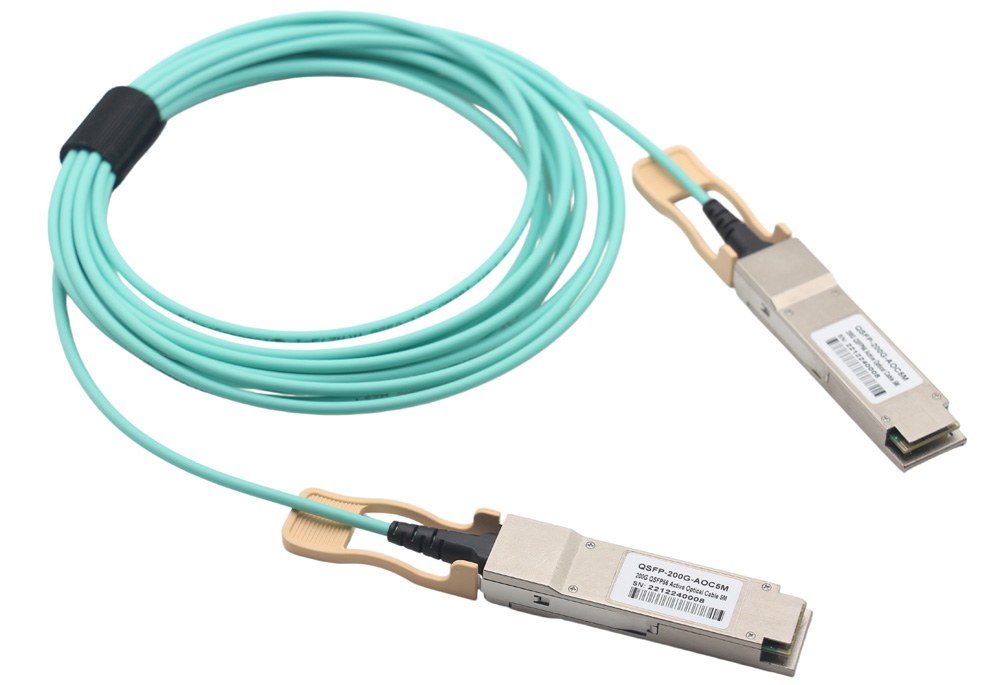 200G AOC Cable QSFP56 to  QSFP56 Active Optical Cable