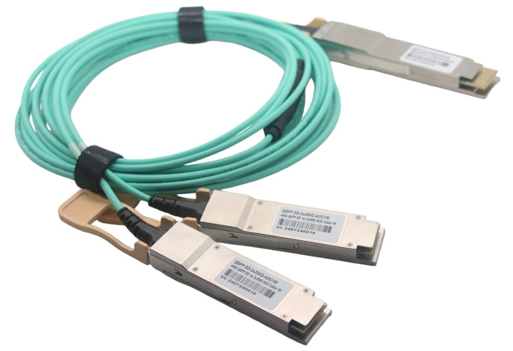 400G QSFP-DD to 2x200GBASE QSFP56 Breakout Active Optical Cable