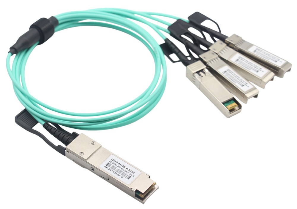 40G QSFP+ to 4x10GBASE SFP+ Breakout Active Optical Cable