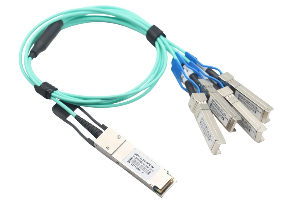 QSFP28-4*25G-AOC 100G QSFP28 to 4х 25G SFP28 Активный оптический кабель